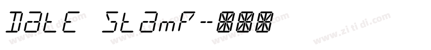 Date Stamp字体转换